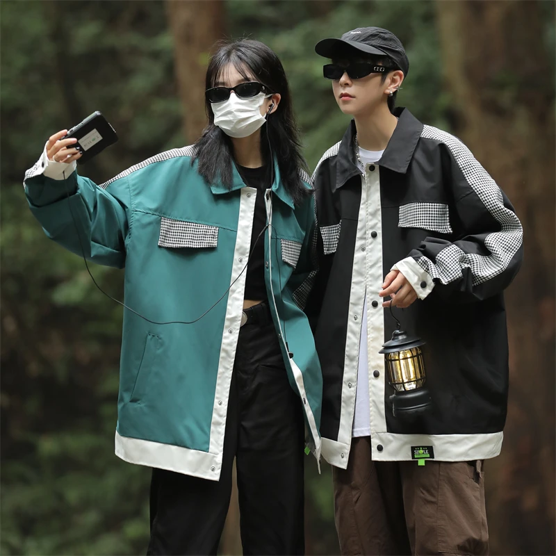 

Мужская демисезонная куртка-пилот для пар, модная, свободного кроя, ветрозащитная, с длинными рукавами, на пуговицах, для активного отдыха