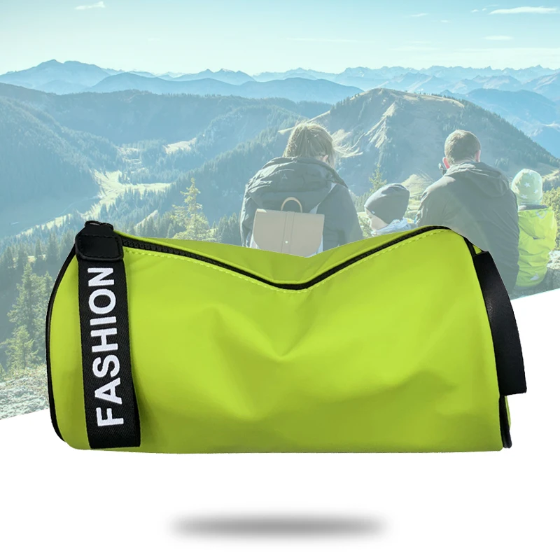 Candy-Colored Yoga Fitness Gym Bag Cylinder-Shaped Shoulder Crossbody Bag Fluorescent Colors Camping Hiking Travel Duffle Bag