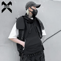 Hip Hop Function Tactical Vest Coat Men Functional Sleeveless Jacket Hip Hop Streetwear Casual Men Vests Techwear