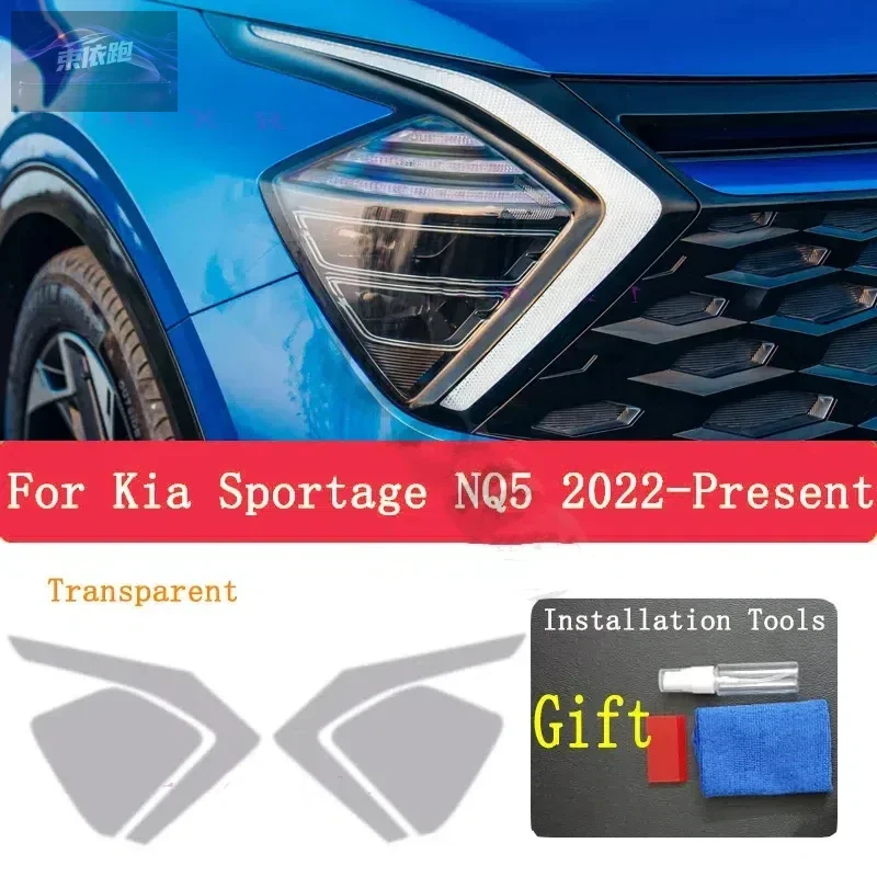 

Car Headlights Taillights Protective Film For Kia Sportage 5 NQ5 Hybrid 2023 Front Anti Scratch Black Transparent TPU Sticker