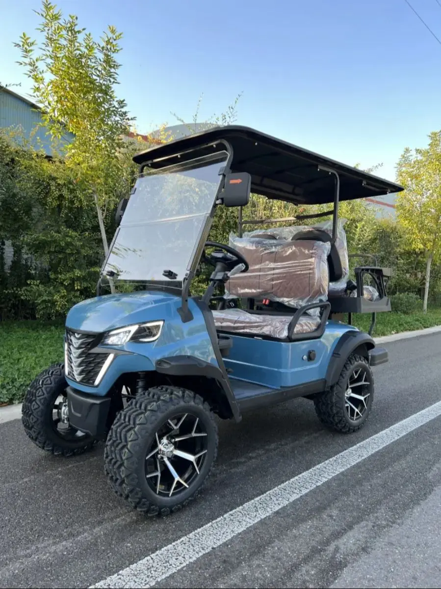 2026 Neuer 2-Sitzer Elektro-Golfwagen mit Laderaum, Anpassbares Freizeitfahrzeug, 60V Solarpanel