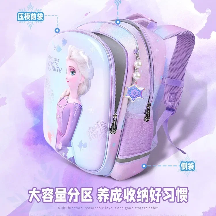 Disney girls Cartoon Backpack frozen 2 school bag Girls Princess Backpack Primary Schoolbag