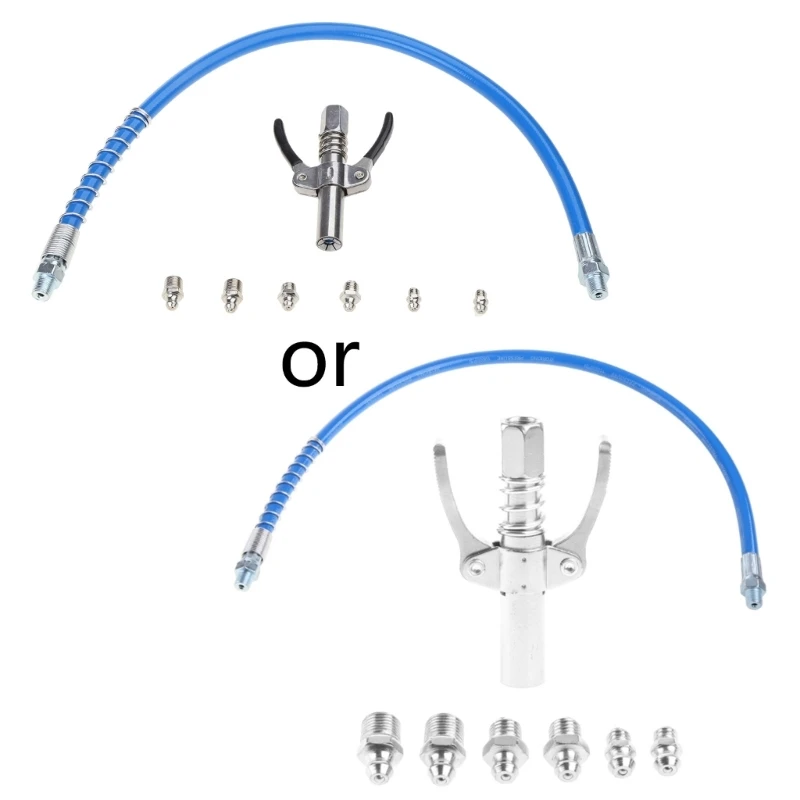 Duty Quick Release Grease Couplers Self-locking Grease Guns with 50cm Hose