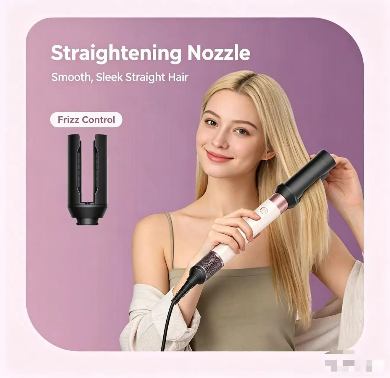 2026 HS09 Travel Hair Dryer Hot Air Brush Straightener Curling Wand Professional Multi Styler All-in-One mini hair dryer