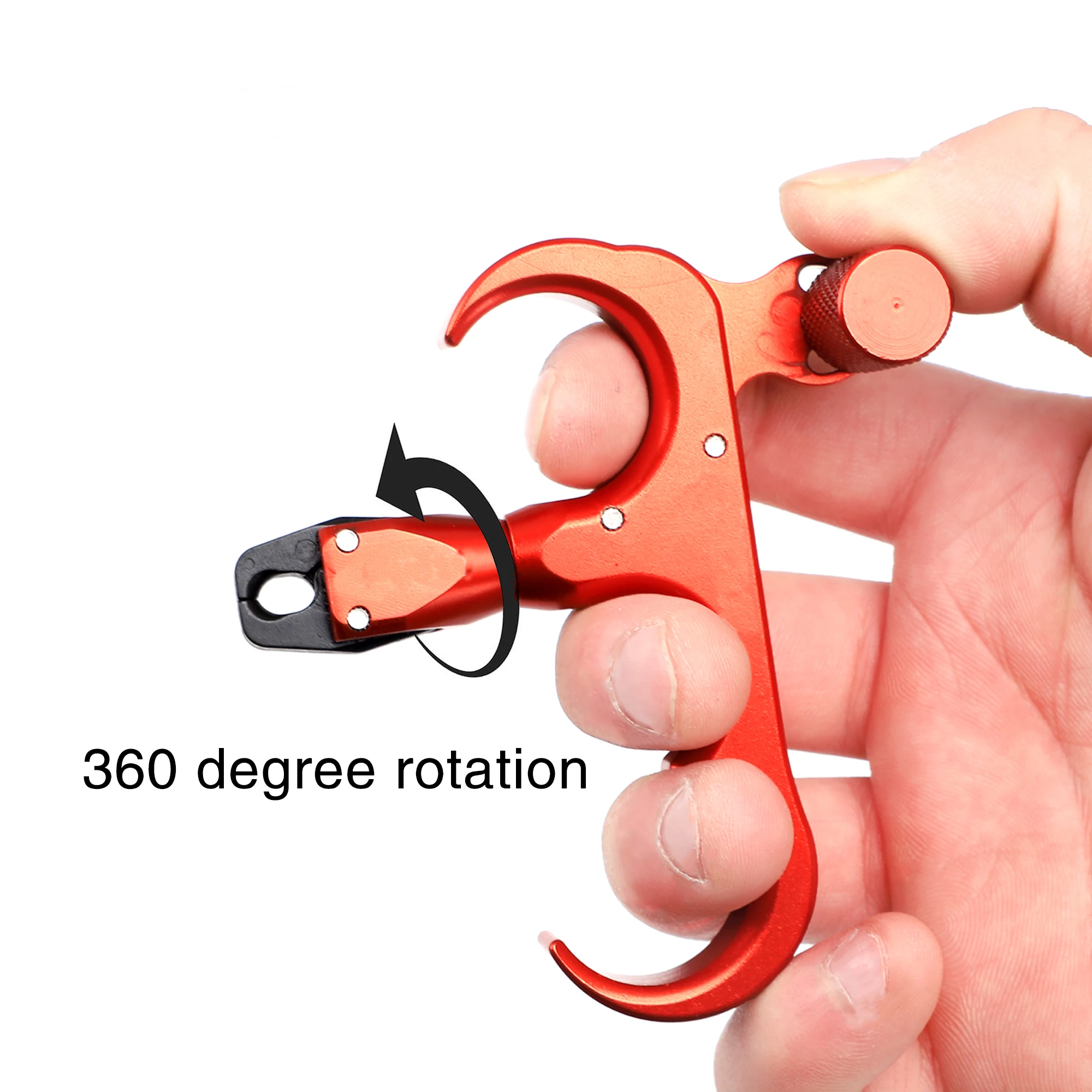 Rotated Compound Aid with Adjustable Thumb Tight protection 360° Finger Release Archery 3 Finger Bow Shooting Hunting Accessory