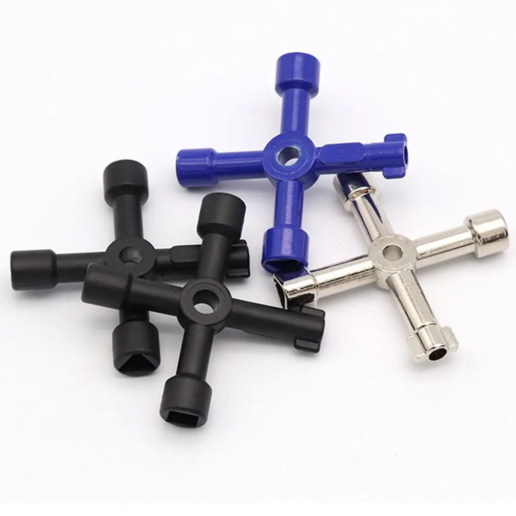 Multifunction 4 Ways Universal Triangle Wrench Cross Key Plumber For Gas Electric Meter Cabinets Bleed Radiators Generic