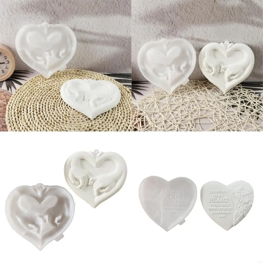 

Multipurpose Sturdy Silicone Mould for Heart Plaster Accessory Portable for Artistics and Craft Supplies Lovers