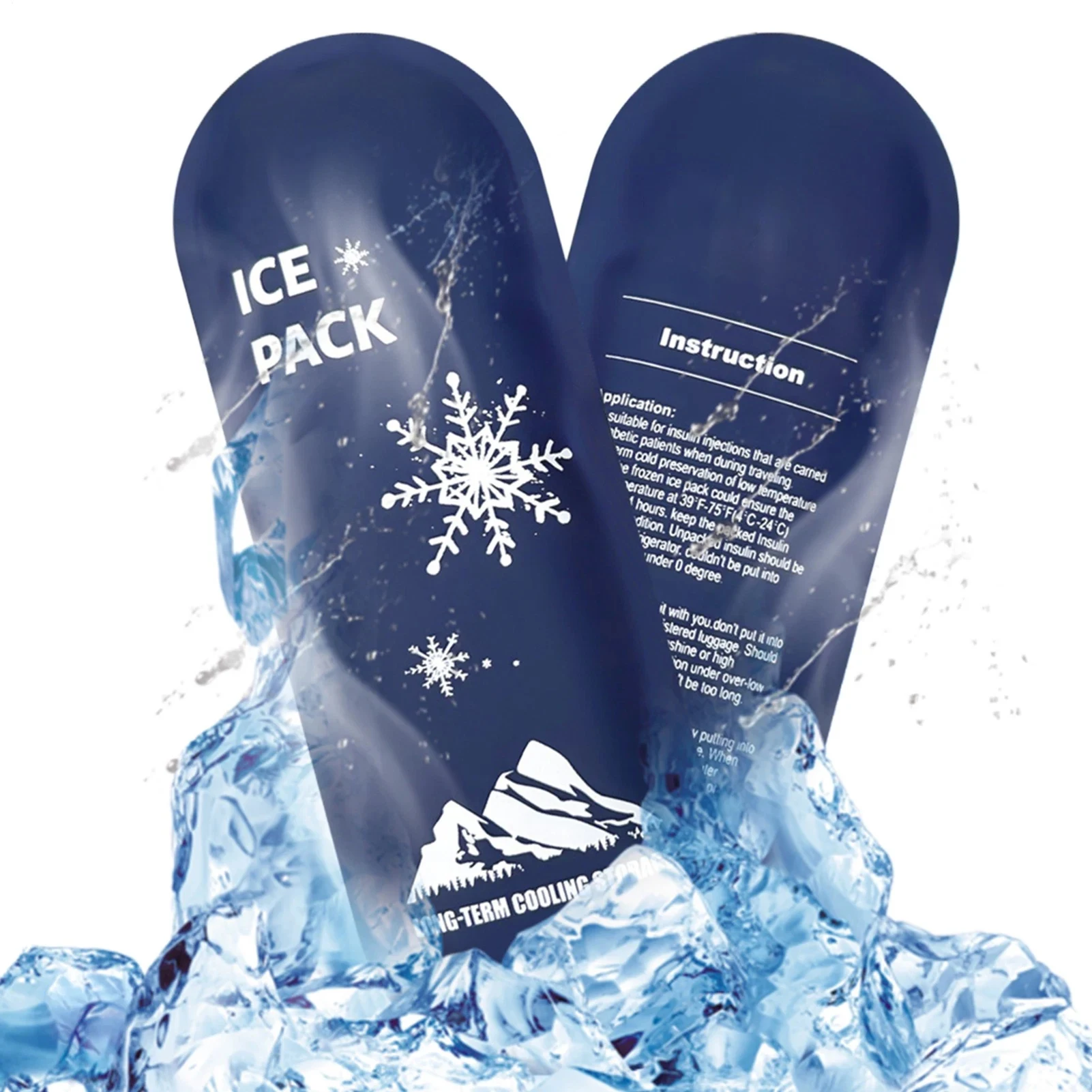 حزمة ثلج للتخزين البارد للطب، عبوة باردة من الجل قابلة لإعادة الاستخدام، قماش أكسفورد متين لتبريد الطعام والمشروبات