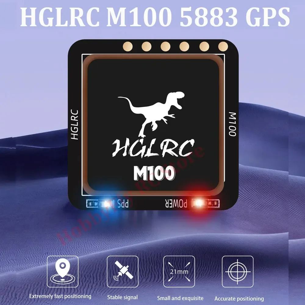 HGLRC M100-5883 M10 moduł GPS z kompasem antena ceramiczna wbudowane wskaźniki LED 21x21mm dla RC samolot FPV daleki zasięg