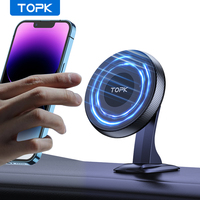 TOPK for MagSafe Car Phone Mount, Strong Magnet 360° Rotation Magnetic Phone Holder for Car Fit for iPhone 15 14 Mag Safe Case