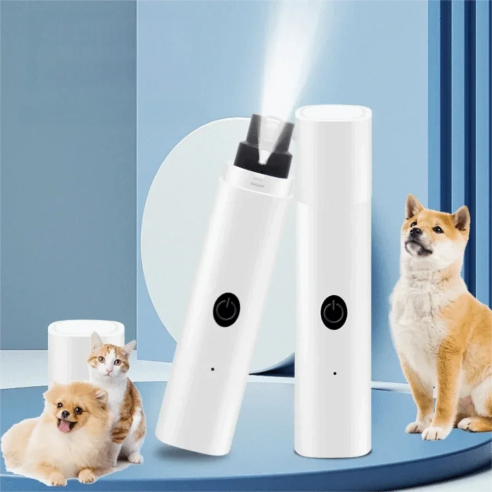 Electric Pet Nail Grinder, USB Rechargeable Silent Nail Clipper with LED, Dog Cat Grooming Tool