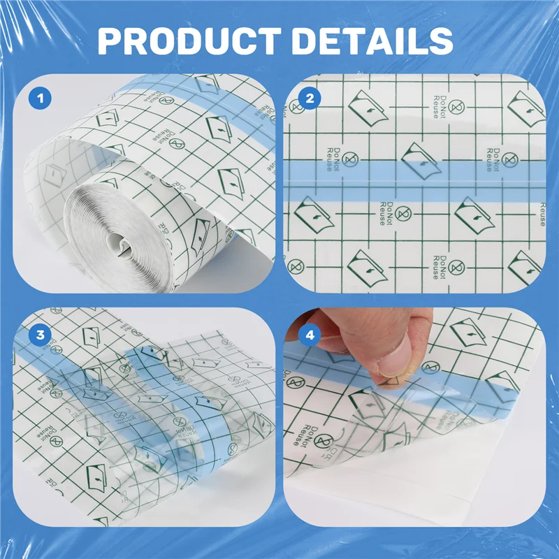 Waterproof Tattoo Film Aftercare Protective Skin Healing Adhesive Bandages Repair Transparent Film Dressing Tape