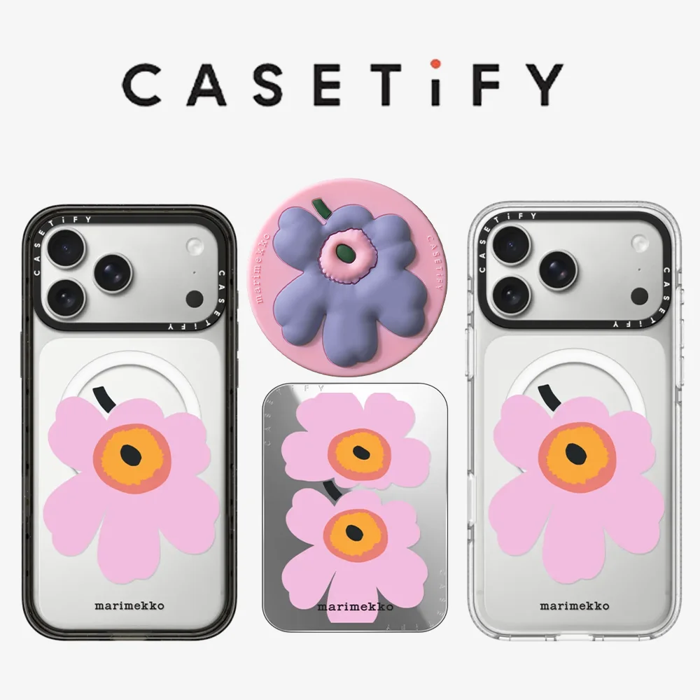 

CASETiFY Marimekko Series Card Holder Magnetic Drop-proof Case for iPhone 13 14 15 16 17 Pro Max Air 15 Plus Protect Cover
