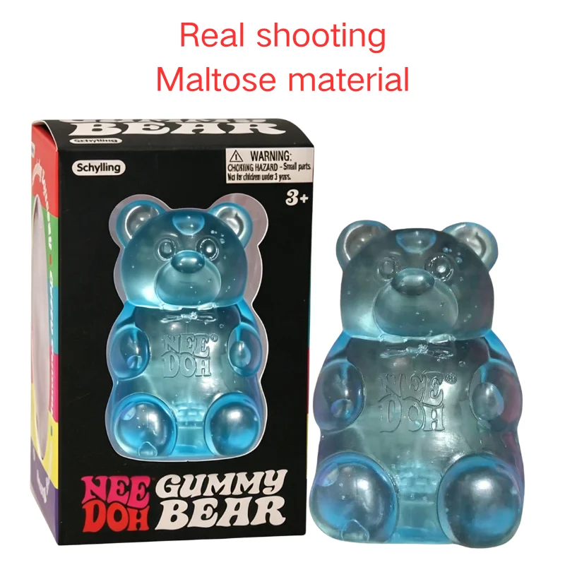 Nee Doh Cute Bear Maltose Sensory Squeeze Fidget Toy Colorful Desk Decoration Stress Relief - view 5