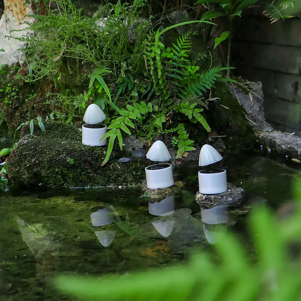 LED Solar Tealight Candles 6 pcs Mushroom Shape Outdoor Garden Decor Lights for Camping Festivals