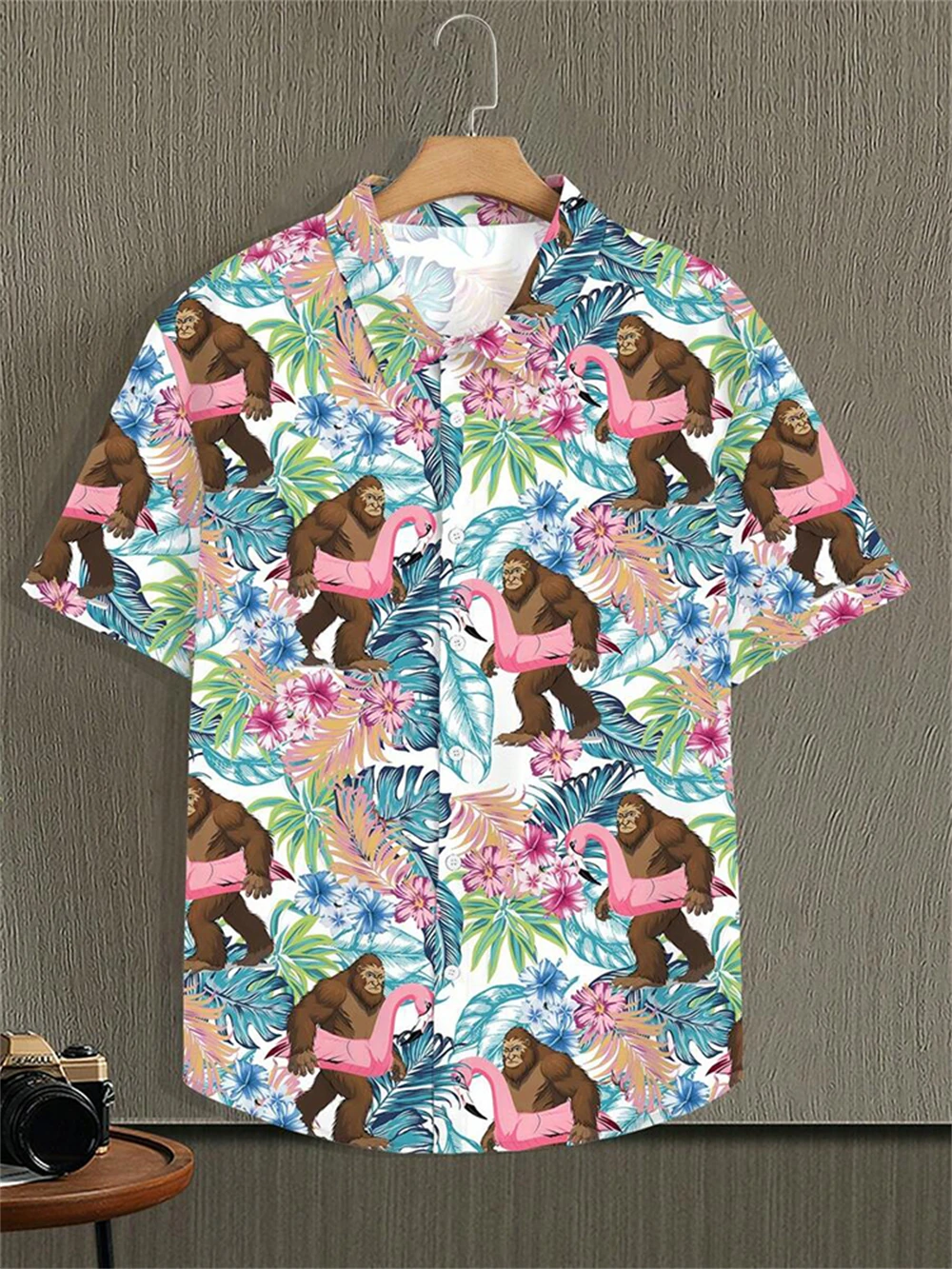 

Men's 3D Printed Short-Sleeved Shirt Casual Hawaiian Beach Party Fashion Summer Daily Comfort New Style