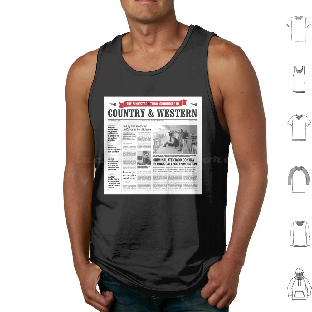 Siniestro Total-Country & Western Album 2010 Camisetas sin mangas Chaleco Sin mangas Siniestro Total Galician Punk Group Band España