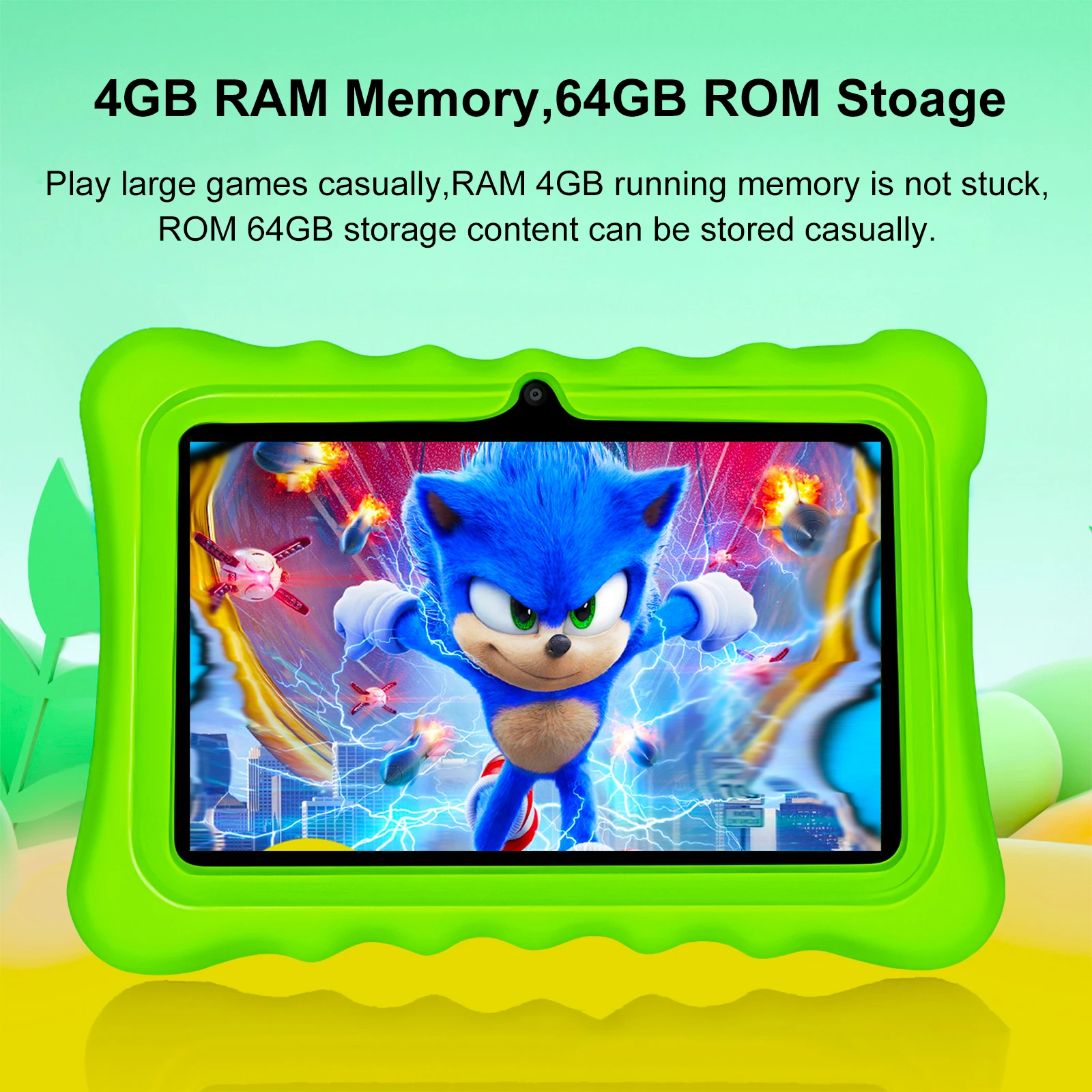 Nueva versión mini tableta para niños de 7 pulgadas con 4 GB de RAM, 128 GB de ROM, dibujo y aprendizaje, 5G Wifi Android 13,0, tableta PC de 4000 mAh