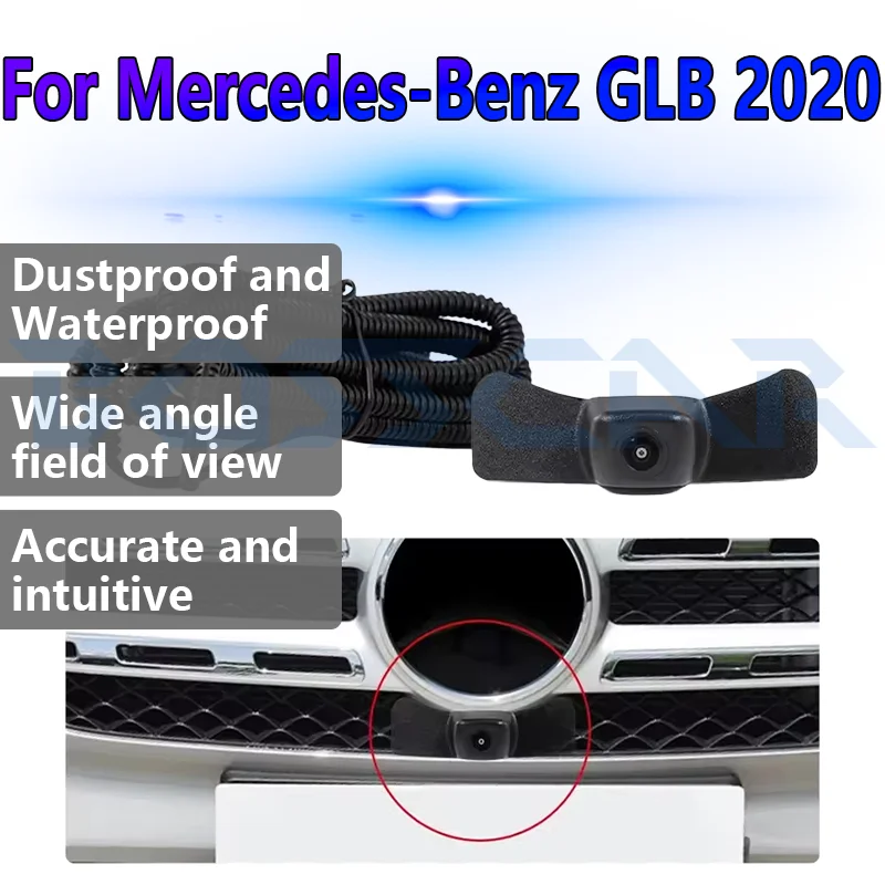 

Для Mercedes-Benz GLB 2020, камера переднего вида 1080P, ночное видение 150 ° Объектив «рыбий глаз» Водонепроницаемый монитор Аксессуары для автомобильной электроники