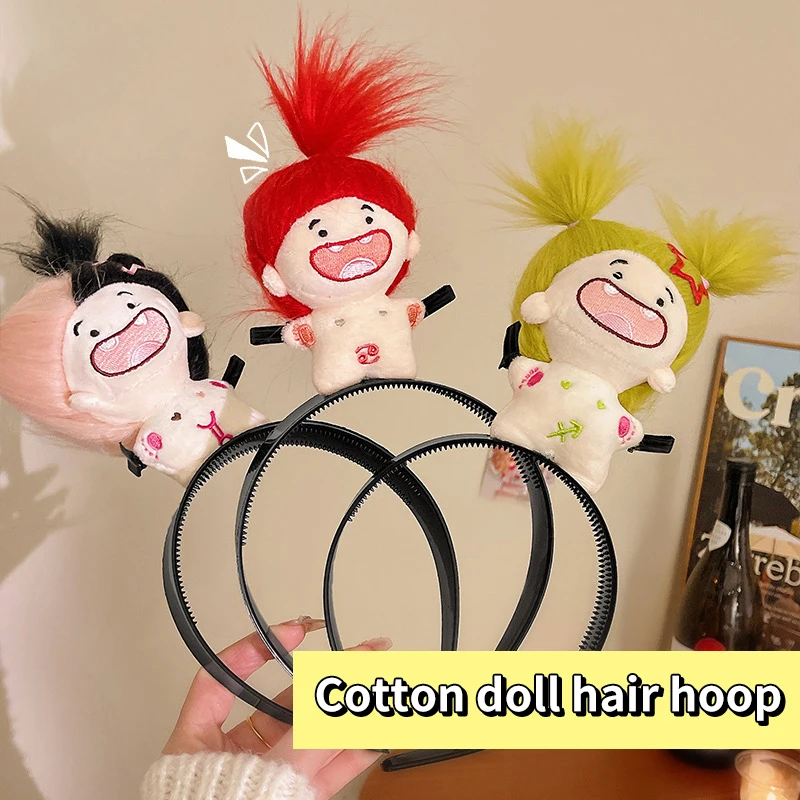 

1 шт. новые милые резинки для волос Мультяшные Плюшевые аксессуары для волос для лица фотография головной убор креативный подарок для девочки