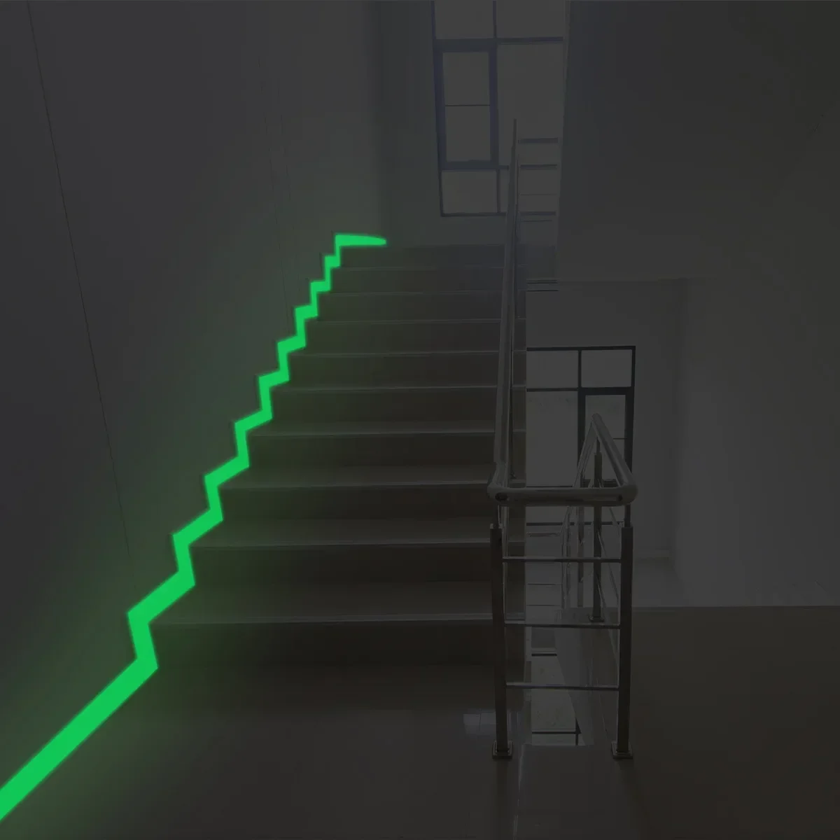 Luminous Tape Luminous Tape Green Warning Ground Light Storage Stair Anti-Slip Sticker Reflective Fluorescent Tape