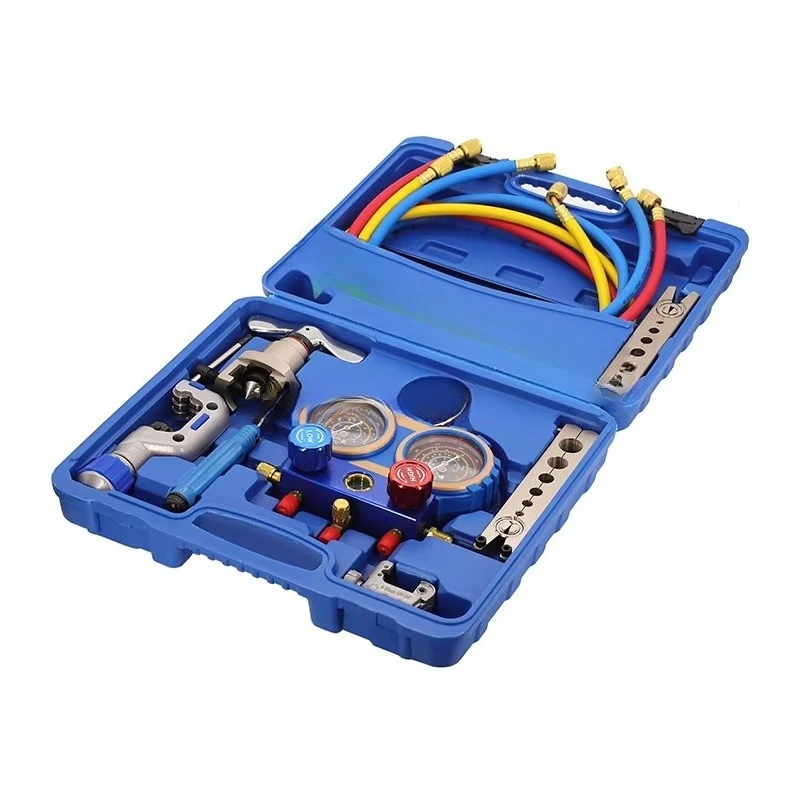 

Refrigeration compressor inflatable hose digital manifold meter for pressure measurement