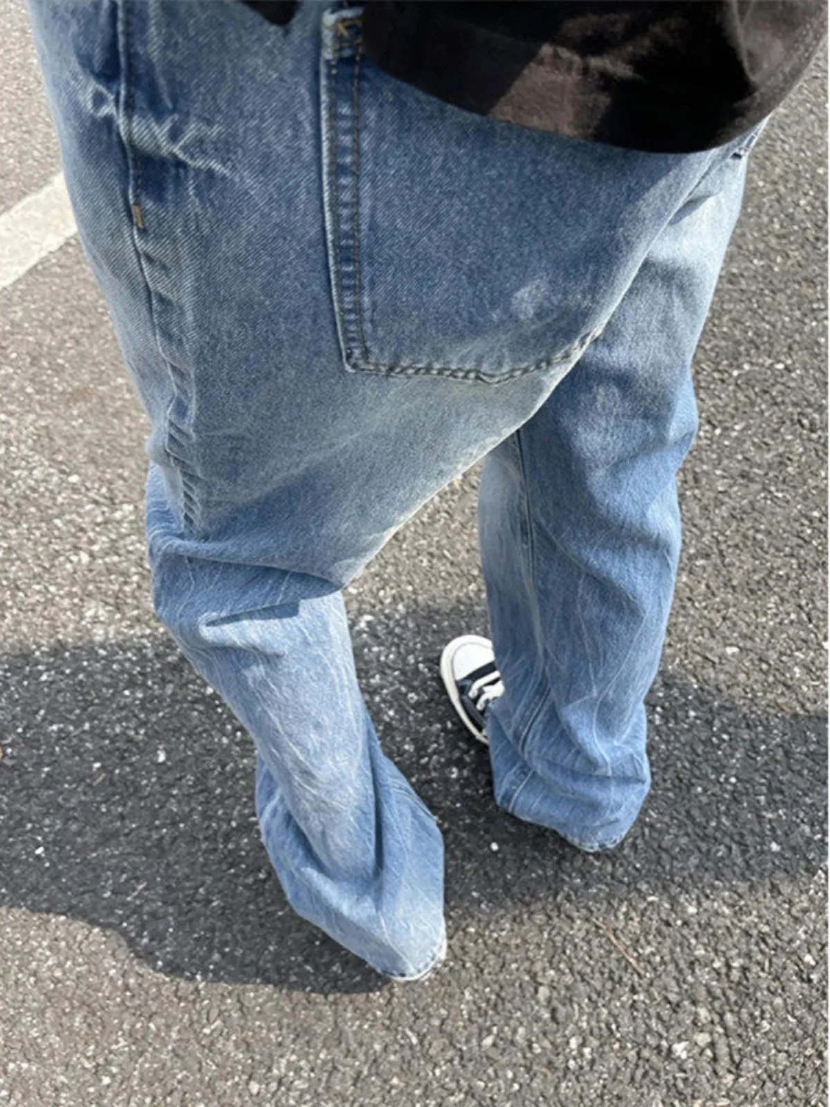 

Мужские джинсы с высокой талией Cra Design CleanFit, модный бренд Haome Street Sle, облегающие расклешенные брюки, молодежная мода