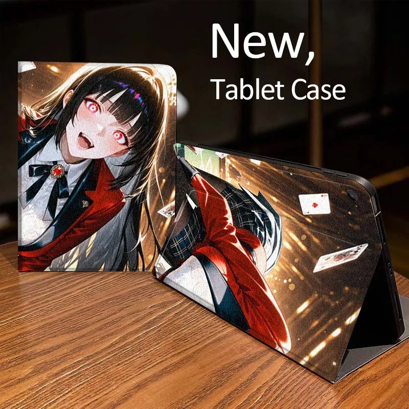 

K-Kakegurui Illustration Tablet Case For Samsung Galaxy Tab A A7 A8 A9 A11 S6 S11 Lite Plus 10.1 10.4 10.5 Inch