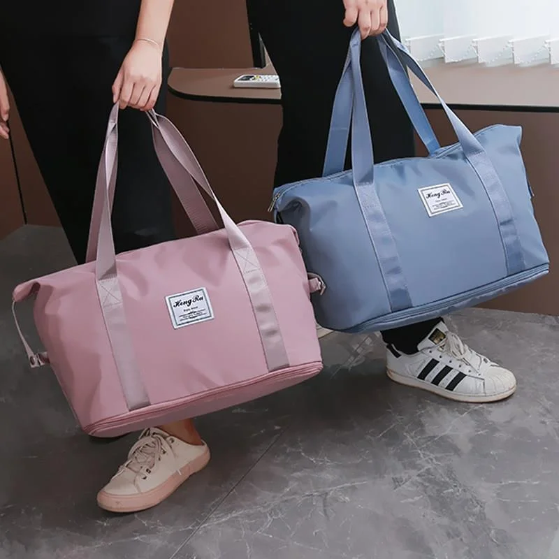 large-capacity-women's-travel-bag-handheld-waterproof-storage-bag-for-business-trips-short-trips-fashionable-oxford-cloth-bag