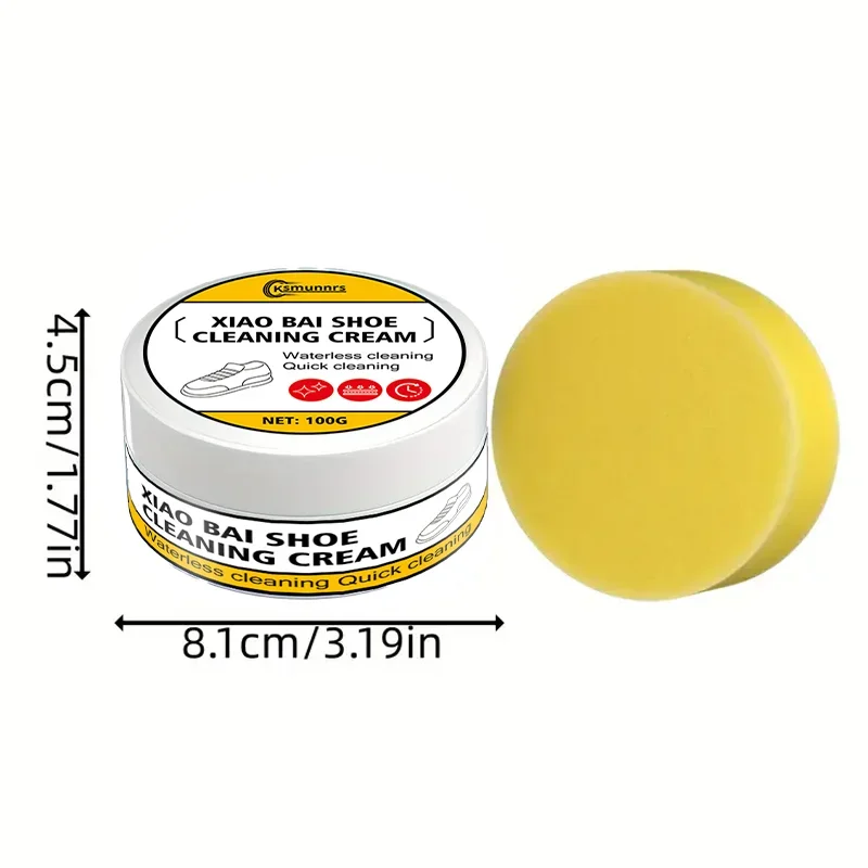 Fasilawei Concentrated Multi-Use Cleaner Gel: Sponge-Included, Jasmine-Scented, Instant Whitening/Stain Removal for Shoes & Car