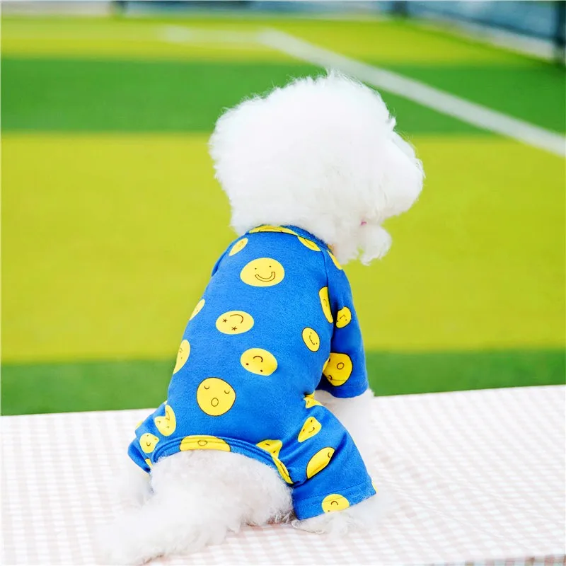 Winter Warm Pet Dog Clothes for Small Dogs Cute Cartoon Dog Jumpsuits Fashion Puppy Overalls Soft Cat Pajamas Chihuahua Clothes