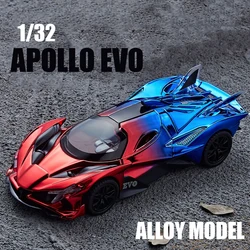 1:32 Apollo EVO Sports Supercar High Precision Alloy Model Diecast Metal Material Sound Light Pull Back  Children Birthday Gift