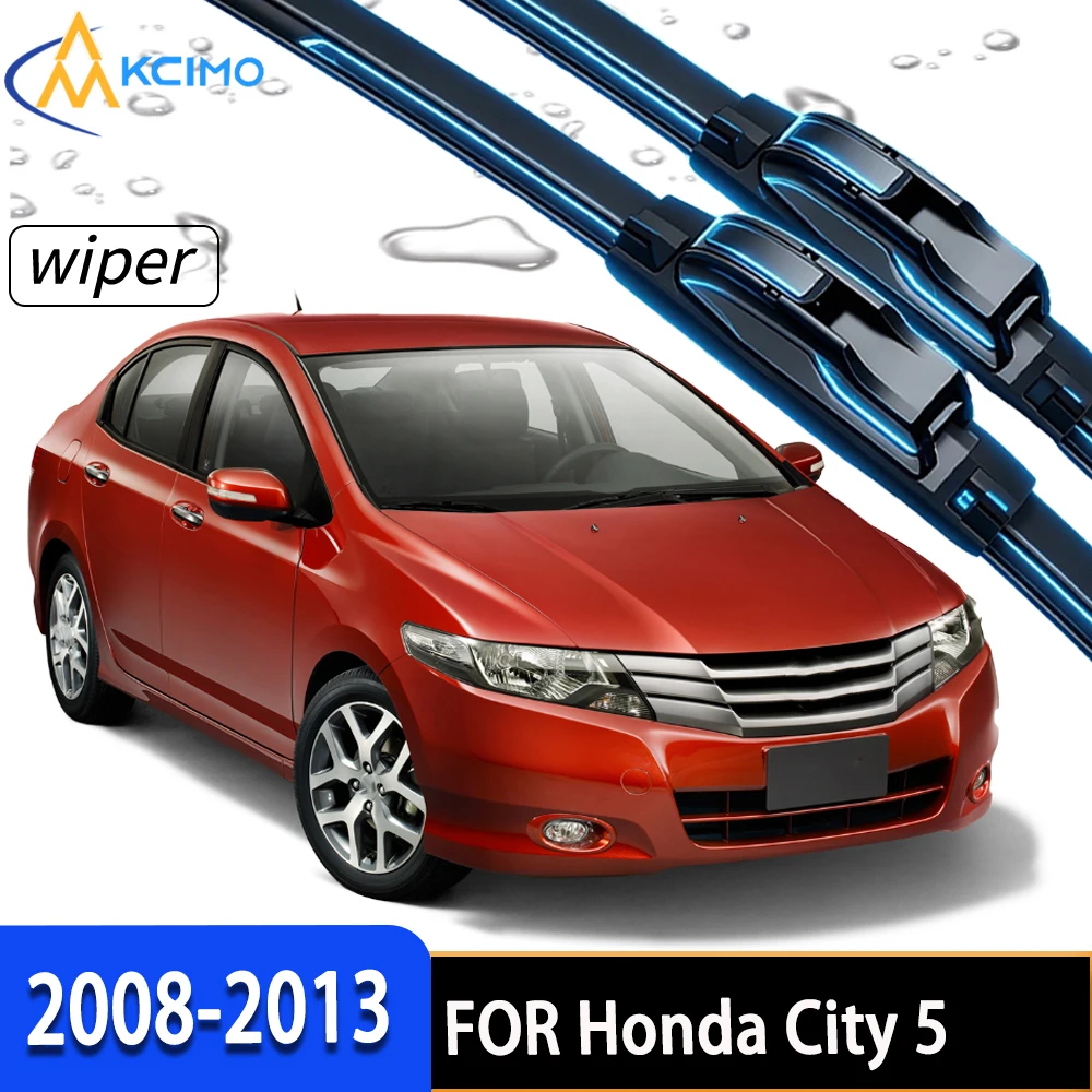 

Durable Rubber Front Windscreen Wiper Blades, Stable Performance Under All Weather Conditions for Honda City 5 GM2/3 2008-2013