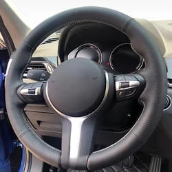 Car Steering Wheel Cover Artificial Leather Braid For BMW M2 F87 F80 M3 F82 M4 F12 F13 M5 M6 F85 X5 M F86 X6 F33 F30 M Sport