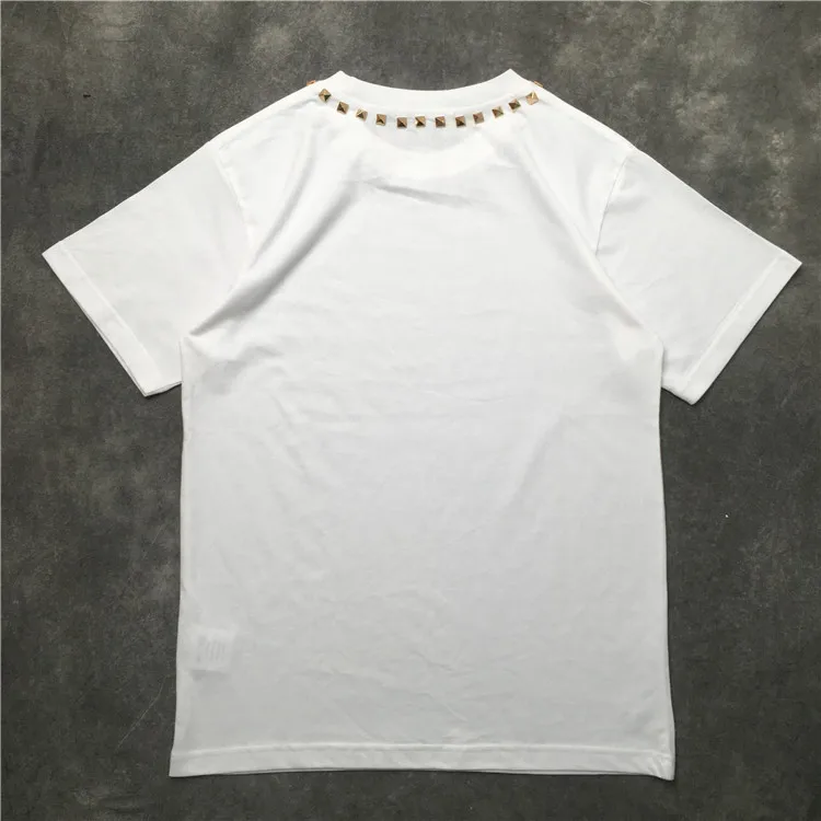 New 2022 parkour Novelty Brand Metal rivet collar T Shirts T-Shirt Hip Hop Skateboard Street Cotton T-Shirts Tee Top kenye