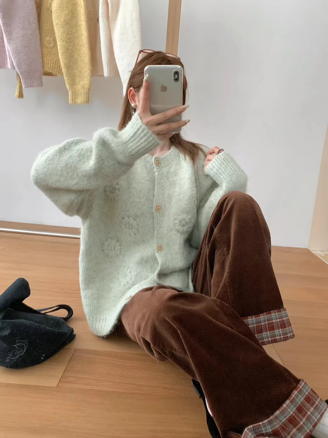 

Мягкий вязаный открытый кардиган из шерсти альпаки, женский длинный комбинезон на пуговицах, теплый зимний модный комбинезон для поездок на работу