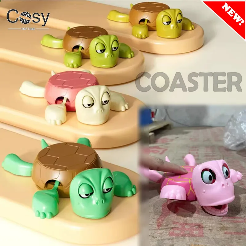 Upgraded Version Reinforced Turtle Coaster Funny Turtle Ornament Quirky Eye-popping Mug Drinks Holder Heat-resistant Cup Pads