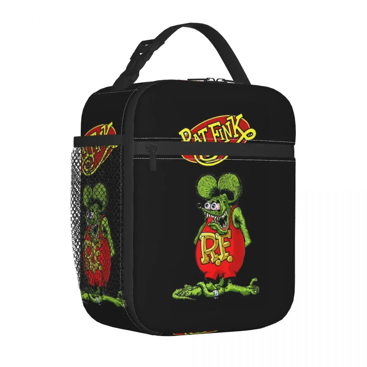Rat Fink Insulated Lunch Bag for Women Resuable Cartoon Animation Thermal Cooler Lunch Tote Kids School Children