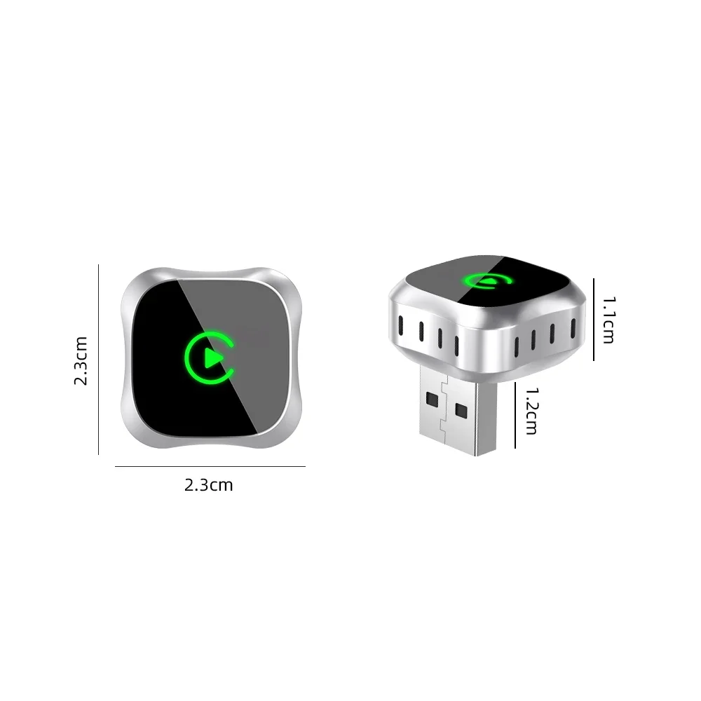 2025 21N1 Pro+ Wireless CarPlay/AA Adapter, Ultra-Compact 23mm, New Chip 2X Faster, BT5.4, 5G WiFi, for OEM Wired Cars