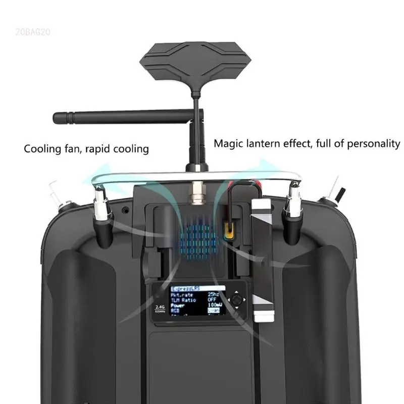 2.4G 915MHz 2W / ExpressLRS ELRS Module OLED Screen 2.4Ghz For Aeris Link Cooling Fan Equipped