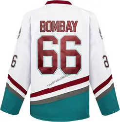 Adam Banks Mighty Ducks Jersey Movie Ice Hockey Jersey S-XXL Charlie Conway #96 Bombay #99 Hip Hop Adam Banks Jersey