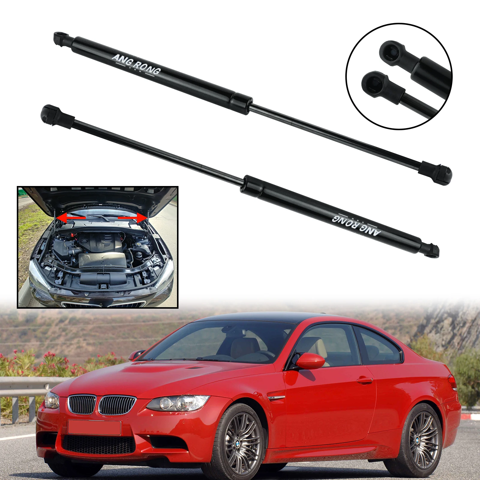 Front Bonnet Hood Gas Struts 51237060550 For BMW 3 Series E90 E91 E92 E93 04-13