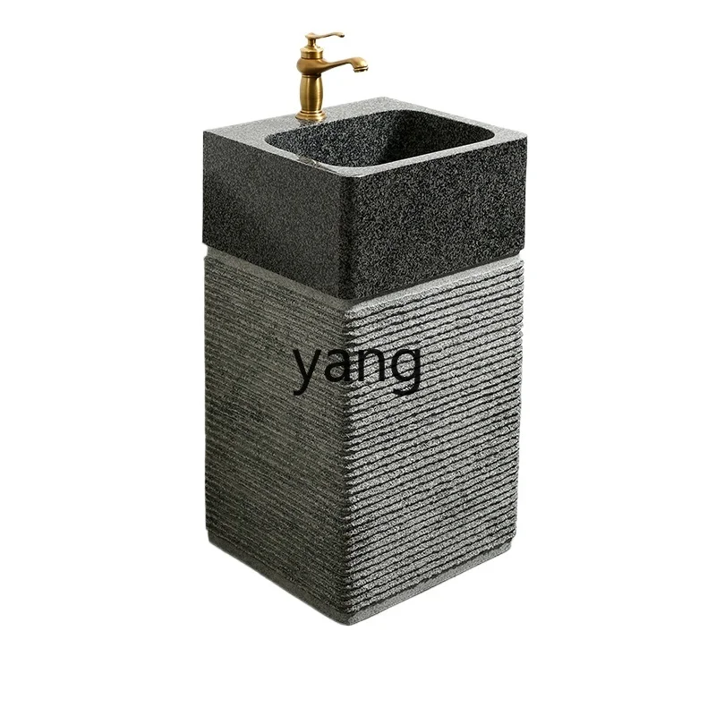 

CX Marble Wash Basin Integrated Pedestal Basin Household Outdoor Sink Courtyard Pool