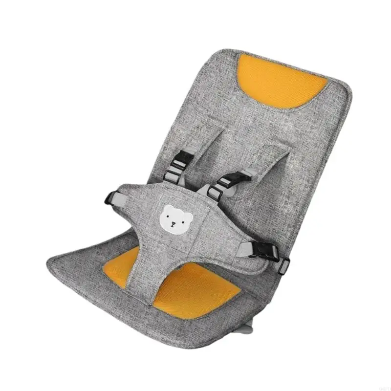 Siège d'appoint pour enfant en tissu lin solide, coussin facile à nettoyer sécurisé pour véhicule
