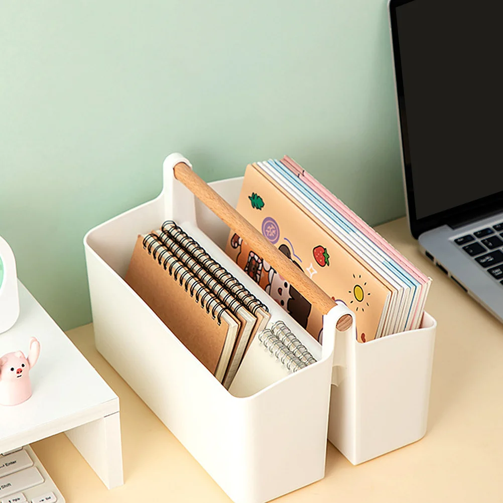 

Portable Storage Box Plastic Desktop Organizer For Office School Supplies Marker Pens Makeup Brushes Craft Sundries