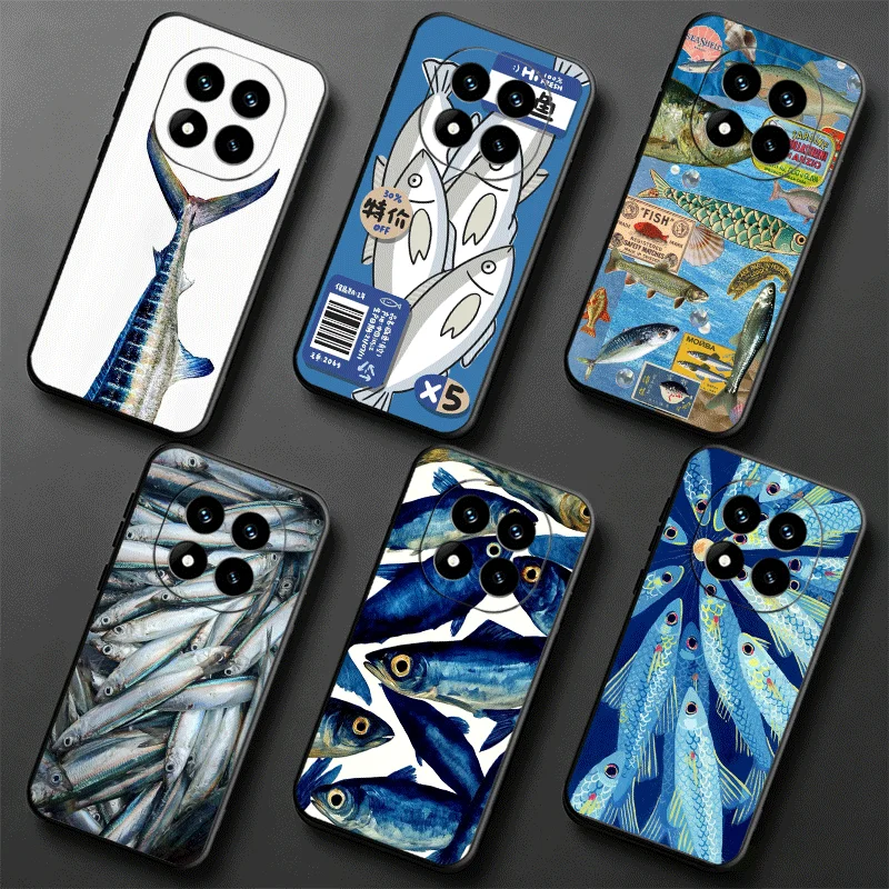 Discounted Salted Fish Phone Case Cover for Xiaomi Redmi Note 12 13 14 15 Pro Plus 12S 11S 11T 10S + Black Soft Shell