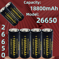 1-10pcs 26650 18800mah lithium battery 3.7V 18800mah 26650 rechargeable battery suitable for flashligh