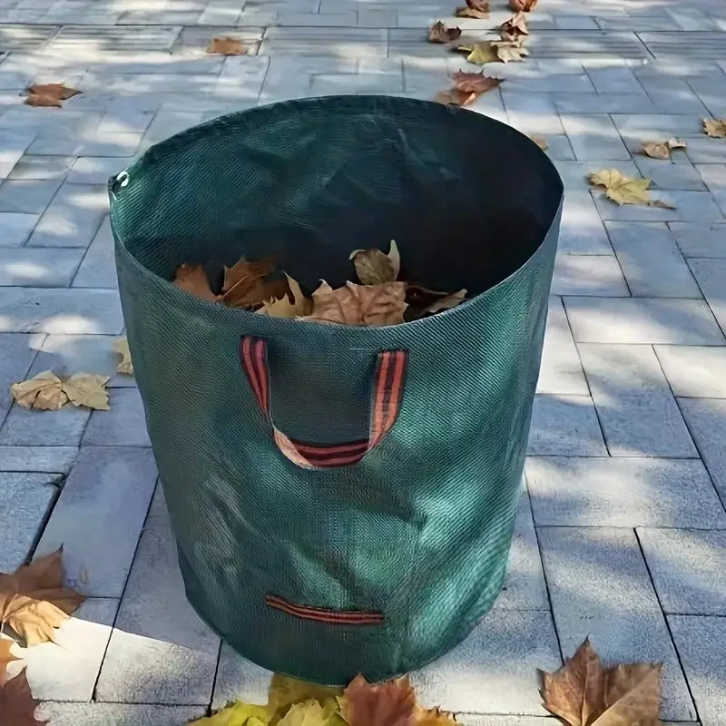 60L-500L Reusable Garden Bag Large Capacity Leaf Sack Light Trash Can Foldable Garden Garbage Waste Container Storage Bag