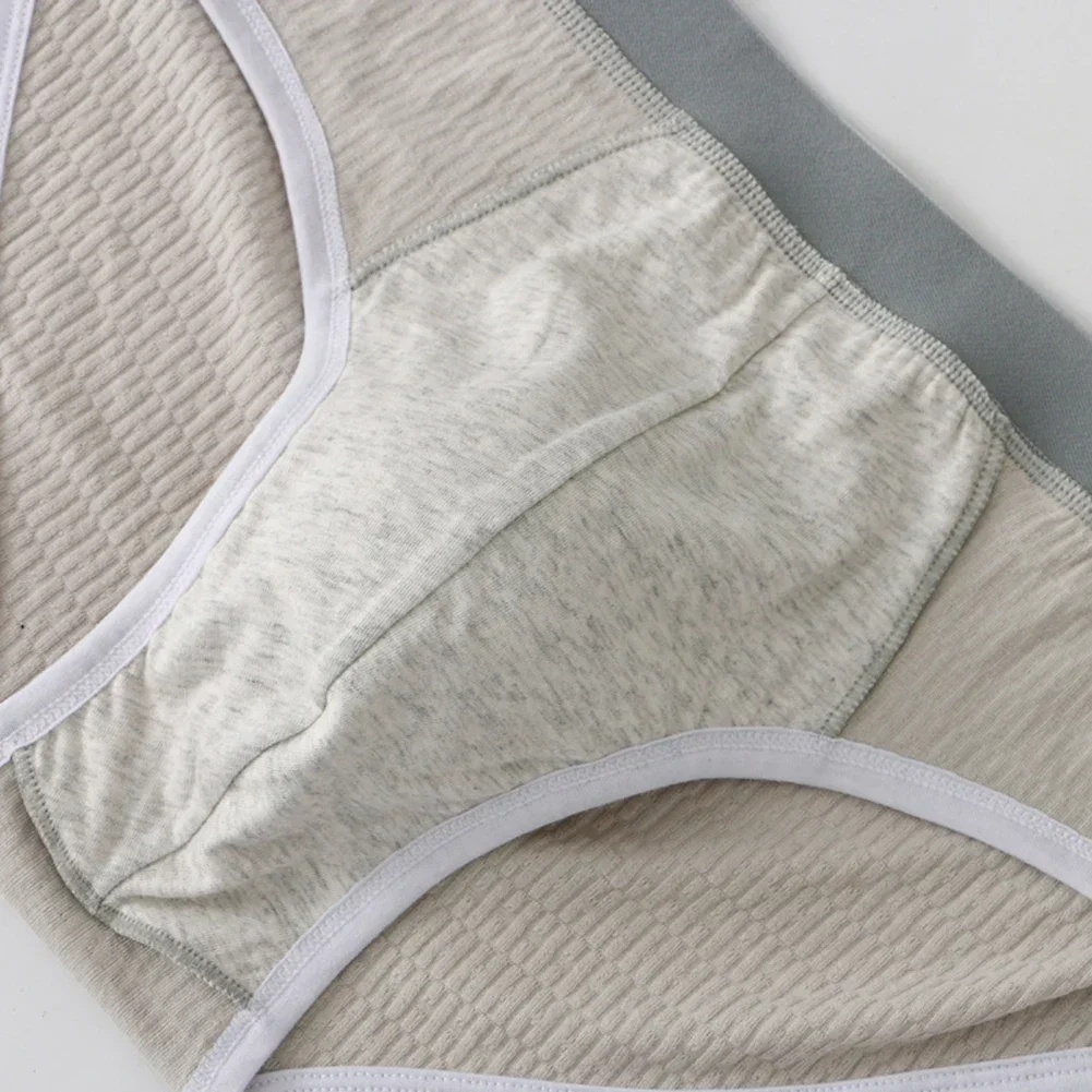 Celana dalam Bikini seksi pria, celana dalam kantong cembung U katun longgar ukuran besar dapat bernafas untuk pria