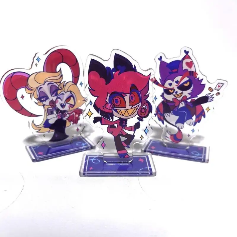 Standee for Acrylic Hazbin Hotel Angel Dust Alastor Lucifer Morningstar Anime Cartoon DIY Collection Toys Gift for Friend